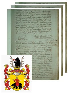 Przykładowe zdjęcie wywodu rodowitości szlacheckiej z 1802 roku, stron 3.jpg