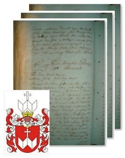 Przykładowe zdjęcie wywodu rodowitości szlacheckiej z 1802 roku, stron 3.jpg