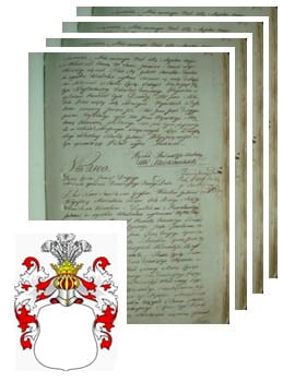 Przykładowe zdjęcie wywodu rodowitości szlacheckiej z 1802 roku, stron 4.jpg