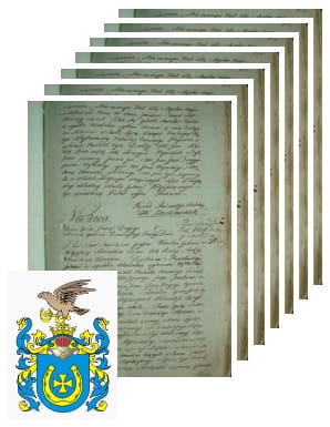 Przykładowe zdjęcie wywodu rodowitości szlacheckiej z 1802 roku, stron 7.jpg