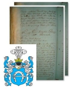 Przykładowe zdjęcie wywodu rodowitości szlacheckiej z 1802 roku, stron 2.jpg