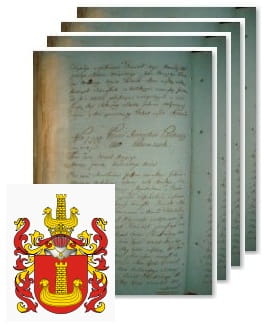 Przykładowe zdjęcie wywodu rodowitości szlacheckiej z 1802 roku, stron 4.jpg