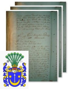 Przykładowe zdjęcie wywodu rodowitości szlacheckiej z 1802 roku, stron 3.jpg