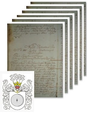 Przykładowe zdjęcie wywodu rodowitości szlacheckiej z 1802 roku, stron 6.jpg