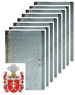 Przykładowe zdjęcie wywodu rodowitości szlacheckiej z 1814 roku, stron 8.jpg