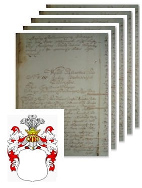 Przykładowe zdjęcie wywodu rodowitości szlacheckiej z 1802 roku, stron 5.jpg