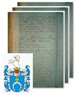 Przykładowe zdjęcie wywodu rodowitości szlacheckiej z 1802 roku, stron 3.jpg