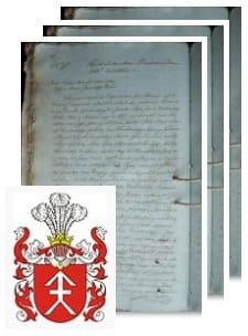 Przykładowe zdjęcie wywodu rodowitości szlacheckiej z 1816 roku, stron 3.jpg