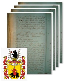 Przykładowe zdjęcie wywodu rodowitości szlacheckiej z 1802 roku, stron 4.jpg