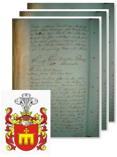 Przykładowe zdjęcie wywodu rodowitości szlacheckiej z 1802 roku, stron 3.jpg