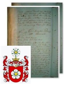 Przykładowe zdjęcie wywodu rodowitości szlacheckiej z 1802 roku, stron 2.jpg