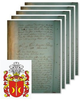 Przykładowe zdjęcie wywodu rodowitości szlacheckiej z 1802 roku, stron 5.jpg