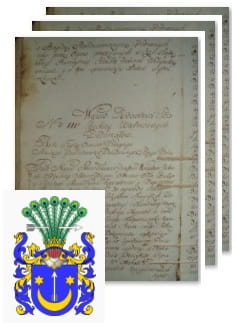 Przykładowe zdjęcie wywodu rodowitości szlacheckiej z 1802 roku, stron 3.jpg