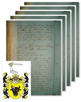 Przykładowe zdjęcie wywodu rodowitości szlacheckiej z 1802 roku, stron 5.jpg