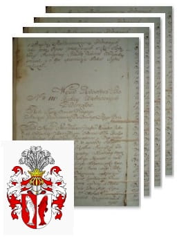 Przykładowe zdjęcie wywodu rodowitości szlacheckiej z 1802 roku, stron 4.jpg