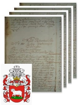 Przykładowe zdjęcie wywodu rodowitości szlacheckiej z 1802 roku, stron 4.jpg