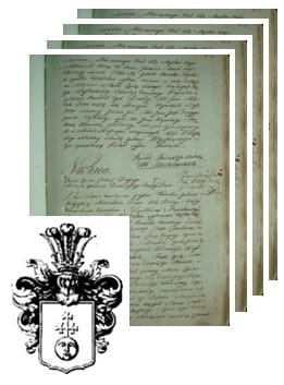 Przykładowe zdjęcie wywodu rodowitości szlacheckiej z 1802 roku, stron 4.jpg