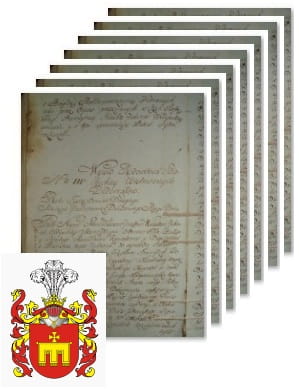 Przykładowe zdjęcie wywodu rodowitości szlacheckiej z 1802 roku, stron 7.jpg