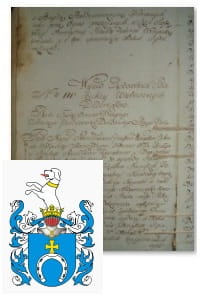 Przykładowe zdjęcie wywodu rodowitości szlacheckiej z 1802 roku, stron 1.jpg