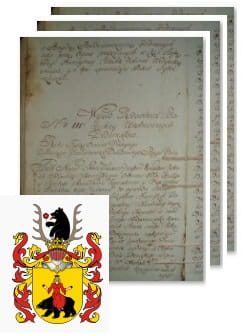 Przykładowe zdjęcie wywodu rodowitości szlacheckiej z 1802 roku, stron 3.jpg