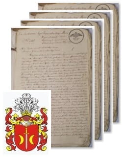 Przykładowe zdjęcie wywodu rodowitości szlacheckiej z 1828 roku, stron 4.jpg