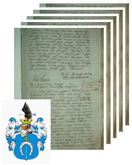 Przykładowe zdjęcie wywodu rodowitości szlacheckiej z 1802 roku, stron 5.jpg