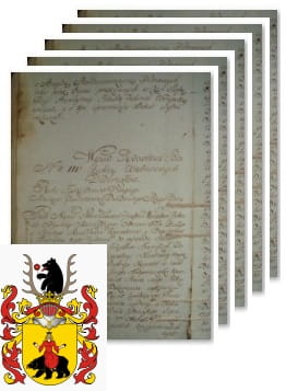 Przykładowe zdjęcie wywodu rodowitości szlacheckiej z 1802 roku, stron 5.jpg