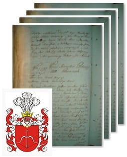 Przykładowe zdjęcie wywodu rodowitości szlacheckiej z 1802 roku, stron 4.jpg