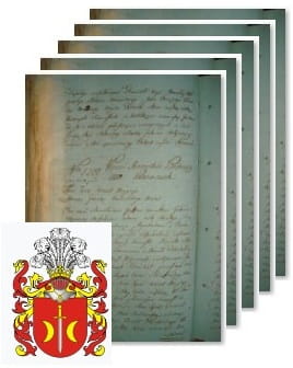 Przykładowe zdjęcie wywodu rodowitości szlacheckiej z 1802 roku, stron 5.jpg