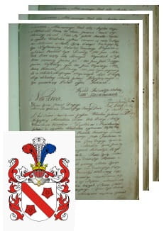 Przykładowe zdjęcie wywodu rodowitości szlacheckiej z 1802 roku, stron 3.jpg