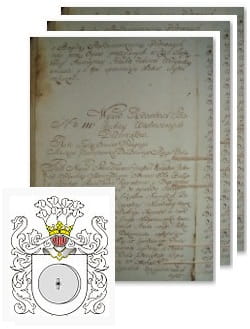 Przykładowe zdjęcie wywodu rodowitości szlacheckiej z 1802 roku, stron 3.jpg