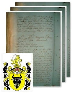 Przykładowe zdjęcie wywodu rodowitości szlacheckiej z 1802 roku, stron 3.jpg