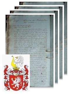 Przykładowe zdjęcie wywodu rodowitości szlacheckiej z 1805 roku, stron 4.jpg