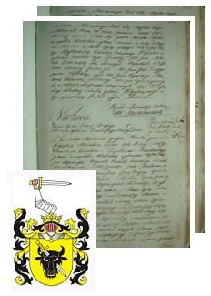 Przykładowe zdjęcie wywodu rodowitości szlacheckiej z 1802 roku, stron 2.jpg