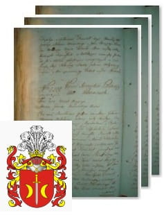 Przykładowe zdjęcie wywodu rodowitości szlacheckiej z 1802 roku, stron 3.jpg