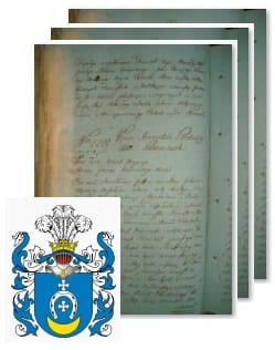 Przykładowe zdjęcie wywodu rodowitości szlacheckiej z 1802 roku, stron 3.jpg