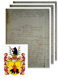 Przykładowe zdjęcie wywodu rodowitości szlacheckiej z 1802 roku, stron 3.jpg