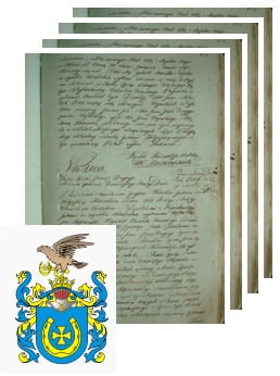 Przykładowe zdjęcie wywodu rodowitości szlacheckiej z 1802 roku, stron 4.jpg