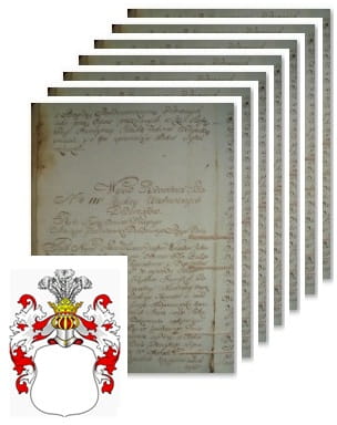 Przykładowe zdjęcie wywodu rodowitości szlacheckiej z 1802 roku, stron 7.jpg