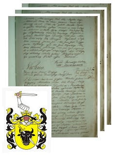 Przykładowe zdjęcie wywodu rodowitości szlacheckiej z 1802 roku, stron 3.jpg