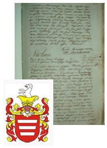 Przykładowe zdjęcie wywodu rodowitości szlacheckiej z 1802 roku, stron 1.jpg