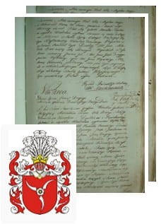 Przykładowe zdjęcie wywodu rodowitości szlacheckiej z 1802 roku, stron 2.jpg
