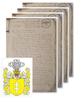 Przykładowe zdjęcie wywodu rodowitości szlacheckiej z 1803 roku, stron 4.jpg