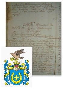 Przykładowe zdjęcie wywodu rodowitości szlacheckiej z 1802 roku, stron 1.jpg
