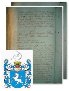 Przykładowe zdjęcie wywodu rodowitości szlacheckiej z 1802 roku, stron 2.jpg