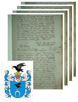Przykładowe zdjęcie wywodu rodowitości szlacheckiej z 1802 roku, stron 4.jpg