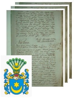 Przykładowe zdjęcie wywodu rodowitości szlacheckiej z 1802 roku, stron 3.jpg