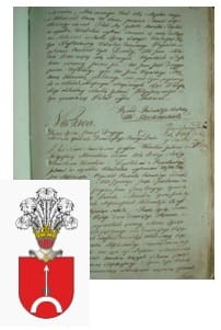 Przykładowe zdjęcie wywodu rodowitości szlacheckiej z 1802 roku, stron 1.jpg