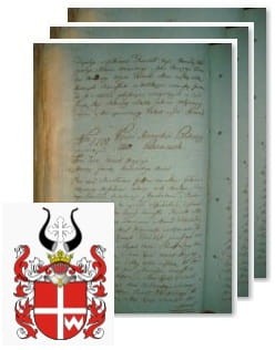 Przykładowe zdjęcie wywodu rodowitości szlacheckiej z 1802 roku, stron 3.jpg