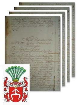 Przykładowe zdjęcie wywodu rodowitości szlacheckiej z 1802 roku, stron 4.jpg
